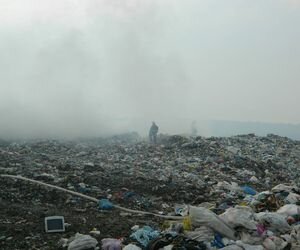 В Закарпатской области вспыхнул пожар на мусорной свалке