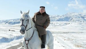 Улыбается и скачет: в сети появились фото Ким Чен Ына верхом на белом коне