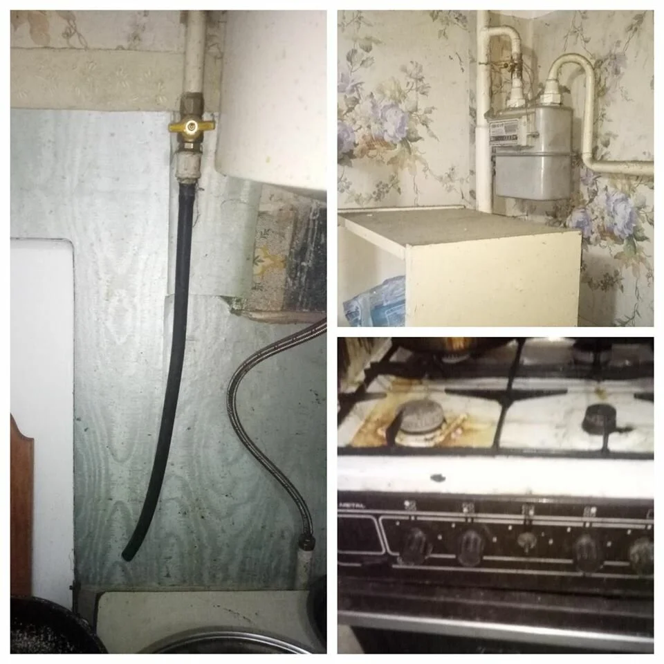газовый шланг мешает установке электрического духового шкафа